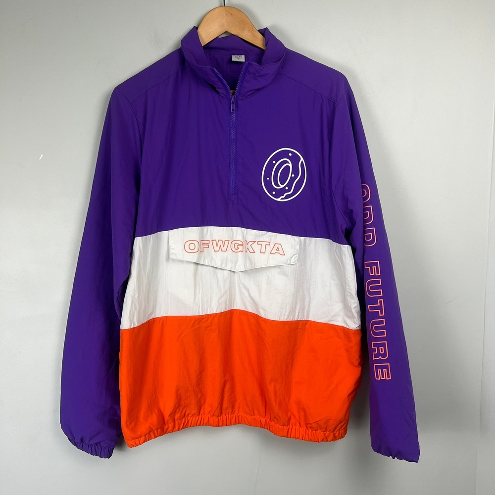 Odd Future OFWGKTA Colorblock Anorak Windbreaker Mens L Dopamine Gorpcore Donut